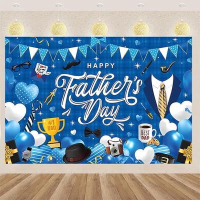 Happy Father's Day Backdrop Banner  Feliz Dia Del Padre Party Photo Background