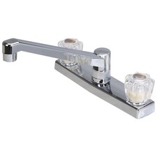 Boston Harbor PF8201A Kitchen Faucet, 1.8 gpm, 2-Faucet Hole, Plastic, Chrome Pl