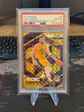 2024-25 Mosaic Epic Performers Reactive Yellow PSA 10 Serial /99 Luka Doncic #10