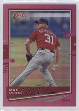 2020 Panini Donruss Photo Variation Holo Pink Max Scherzer (Red Jersey) 00u2