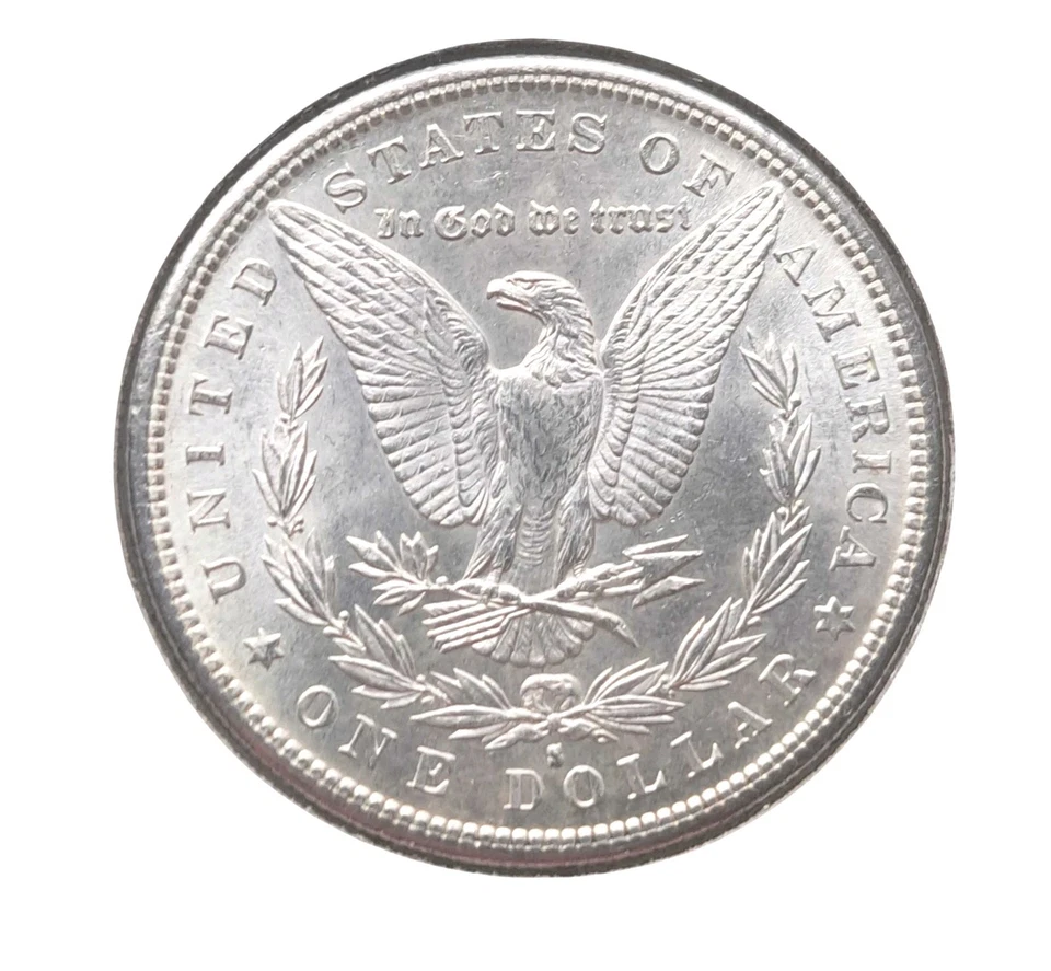1882-S $1 Morgan Silver Dollar Double Date Free Shipping - Image 3 of 4