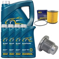 MotoröL Filter Set Mannol 20W-50 Safari 9 Liter + Schraube FüR Opel Movano 2.2