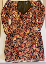 Women’s Express (Size Small) - Ruffled Shoulder Dress (Floral Pattern)