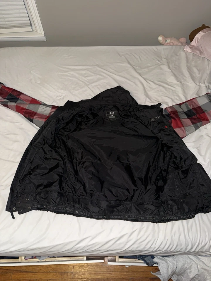 Chaqueta de esquí Oakley para hombre talla grande manga a cuadros con capucha Skull Tech otoño de 2012 Foto 2 de 4