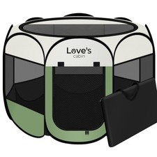 Love's Cabin Pet Puppy Dog Playpen Crate Medium Indoor/Outdoor Portable Foldable