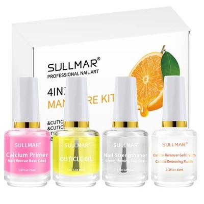 4in1 Nail Hardener Nail Strengthener Nail Rescue Calcium Primer for Thin Nail...