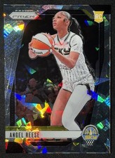 2024 Panini Prizm WNBA Angel Reese Cracked Ice Rookie Card #10 Chicago Sky RC