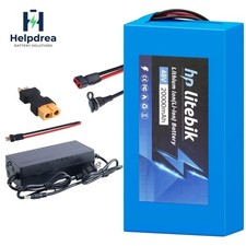 48V 20Ah Lithium Battery 30A BMS for  1500W Ebike Electric Bike Bicycle Scooter