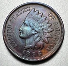 1896  INDIAN CENT   AU/UNC DETAILS  #1843