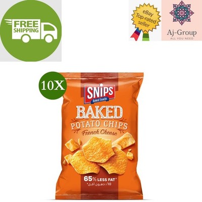 10er Pack X Snips Backkartoffelchips französischer Käse Geschmack, 65% wenige...
