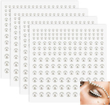 660 Pack Self Adhesive Pearl Stickers Flat Back Craft Pearls 3  6mm White
