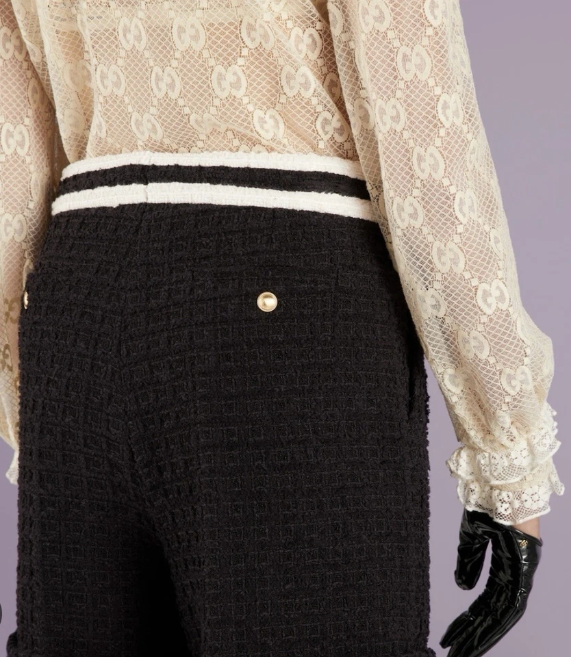 Gucci Tweed Shorts (white With Black ) Size 38 NWT - Image 4 of 4