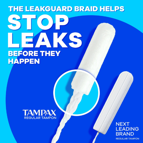 Tampax Pearl Tampons mit LeakGuard Braid, normale Saugfähigkeit, 50 Stück - Bild 5 von 6