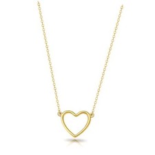 Cute Heart Necklace 18k Gold/Silver Plated Tiny Heart Gold Heart Necklace
