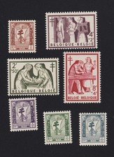 Timbre BELGIQUE Yvert n° 998/1004 neuf sans charnière série complete LUXE
