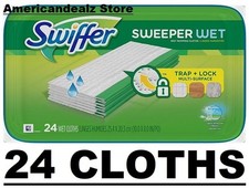 24 Swiffer Sweeper Wet Cloths Multi Surface Mop Pads Open-Window Fresh Scent