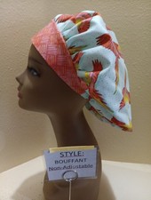Parrots Macaw Women's Bouffant Surgical Scrub Hat/Cap Handmade