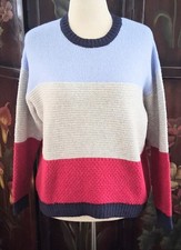 Marks And Spencers Ladies Large Multicolor Crew-Neck Sweater