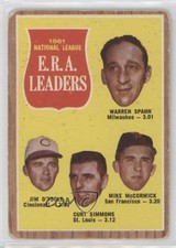 1962 Topps League Leaders Warren Spahn Jim O'Toole Curt Simmons #56 HOF 4ns