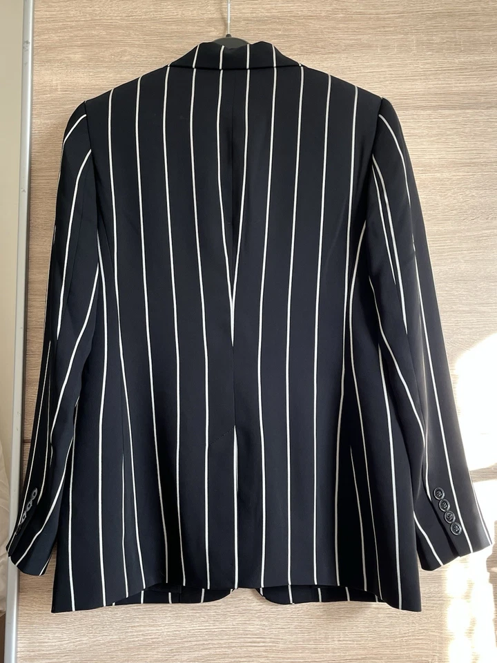 Lauren Ralph Lauren Black & Silver Striped Blazer Size 10uk / 6us. BNWT - Image 2 of 4