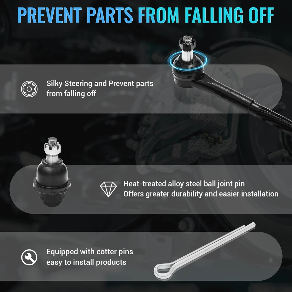 15PC Front Upper Control Arms w/ Ball Joints For Chevy GMC K1500 Tahoe Yukon - Image 3 of 4