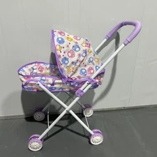Baby Doll Stroller for Dolls Dollhouse Decoration with Canopy Role Play
