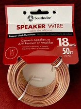 Southwire 18 AWG Speaker Wire 50 ft Copper Audio Cable Home Theater Sound System