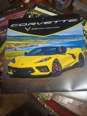 2026 Chevrolet Corvette Wall Calendar NEW Stingray Sting Ray Coupe 