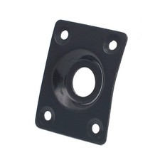 Black Guitar Output Metal Jack Plate Square W/ Screws for Electric Bass Guitar l