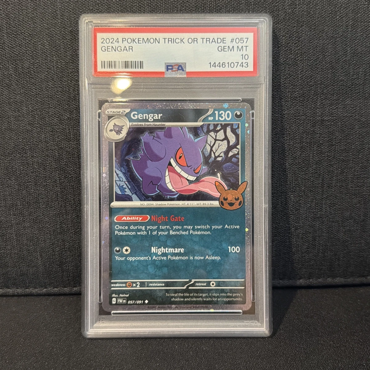 Pokémon TCG Grade 10 Gengar Individual Collectible Card Game Cards