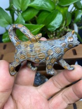 1pc Natural Moneystone Quartz hand Carved Cat Skull Crystal Reiki gift Random