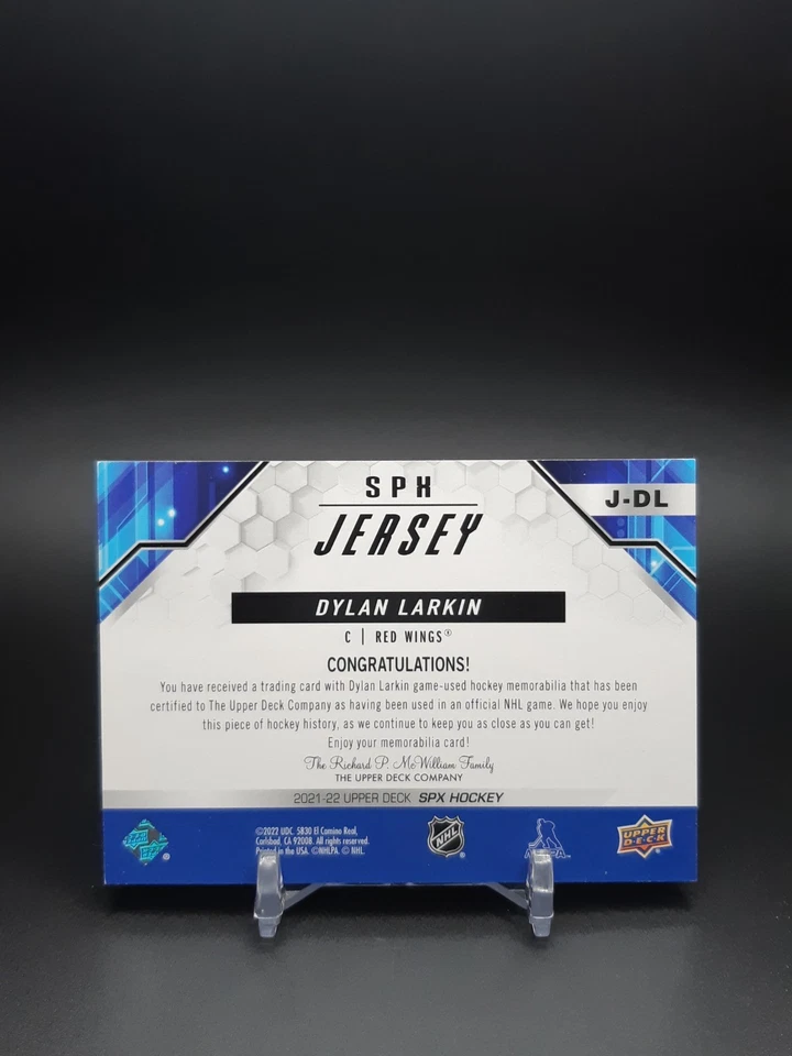 2021-22 SPx Jersey Dylan Larkin #J-DL - Image 2 of 2