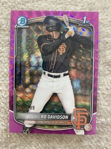 BO DAVIDSON 2025 BOWMAN CHROME 1ST FUCHSIA GEOMETRIC GIANTS /299