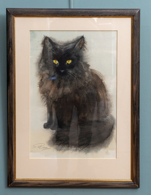 Großes gerahmtes Original Aquarell - Sakina Jones (21. Jahrhundert britische Schule)