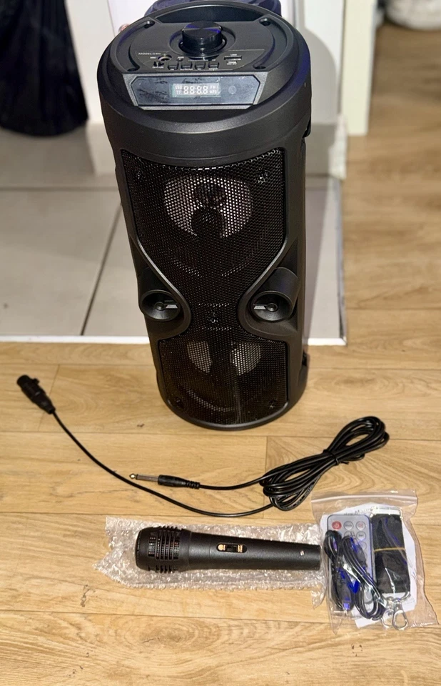 KraftMüller C4H enceinte karaoké Bluetooth éclairée avec micro et télécommande - Photo 2/3