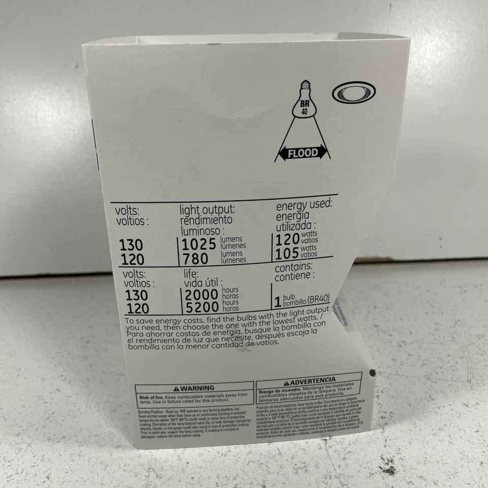 Ge Floodlight BR40 120w 47725 Bulb Safe-t-gard Soft White - Image 4 of 4