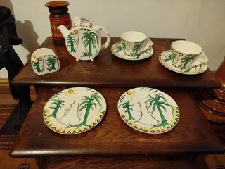 Clarice Cliff Bizarre Tea Set Vintage Collectable Art Deco