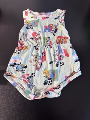 Posh Peanut Looney Tunes Soccer Varsity Romper 12-18 Months