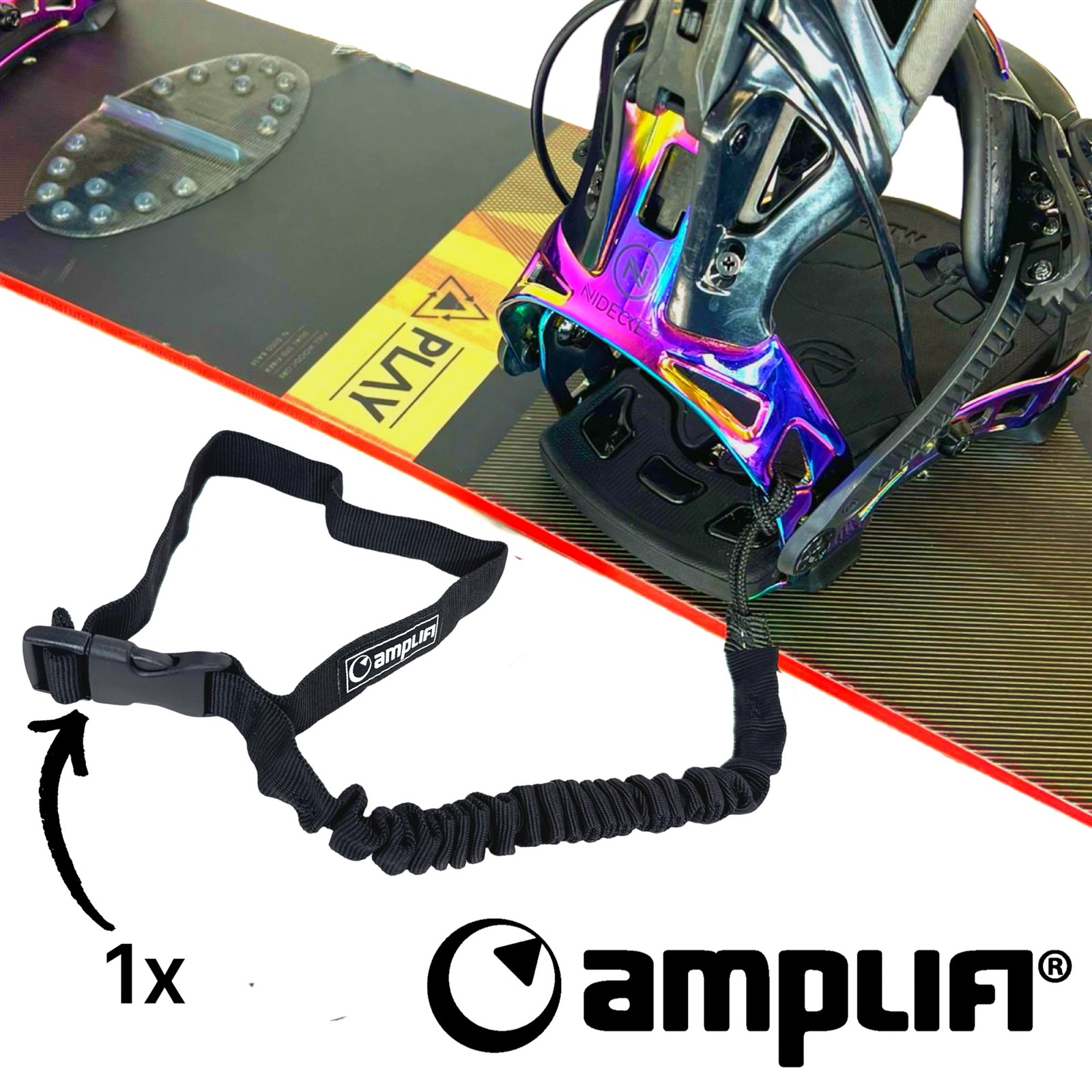 Amplifi Web Leash Snowboard Snowscooter Safty elastisch Sicherungsseil Fuß Band