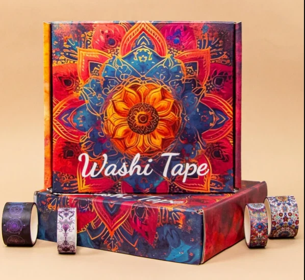 Juego de 36 rollos de cinta washi ieebee - cinta decorativa para álbum de recortes artesanal patrón mandala Foto 2 de 4