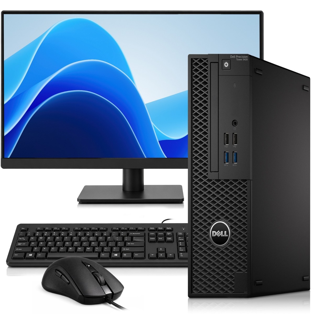 Dell 3420 Desktop PC i7-6th 16GB RAM 128GB SSD 500GB SSD 24” LED