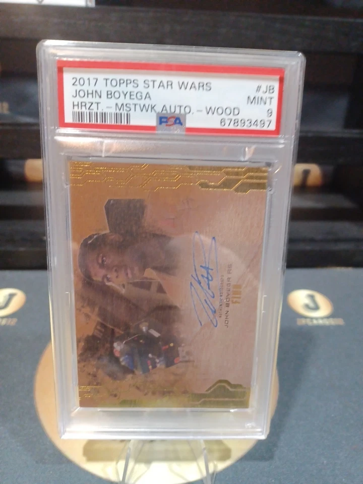 2017 Star Wars Masterwork Wood 2/10 John Boyega #JB PSA 9 - Image 3 of 3