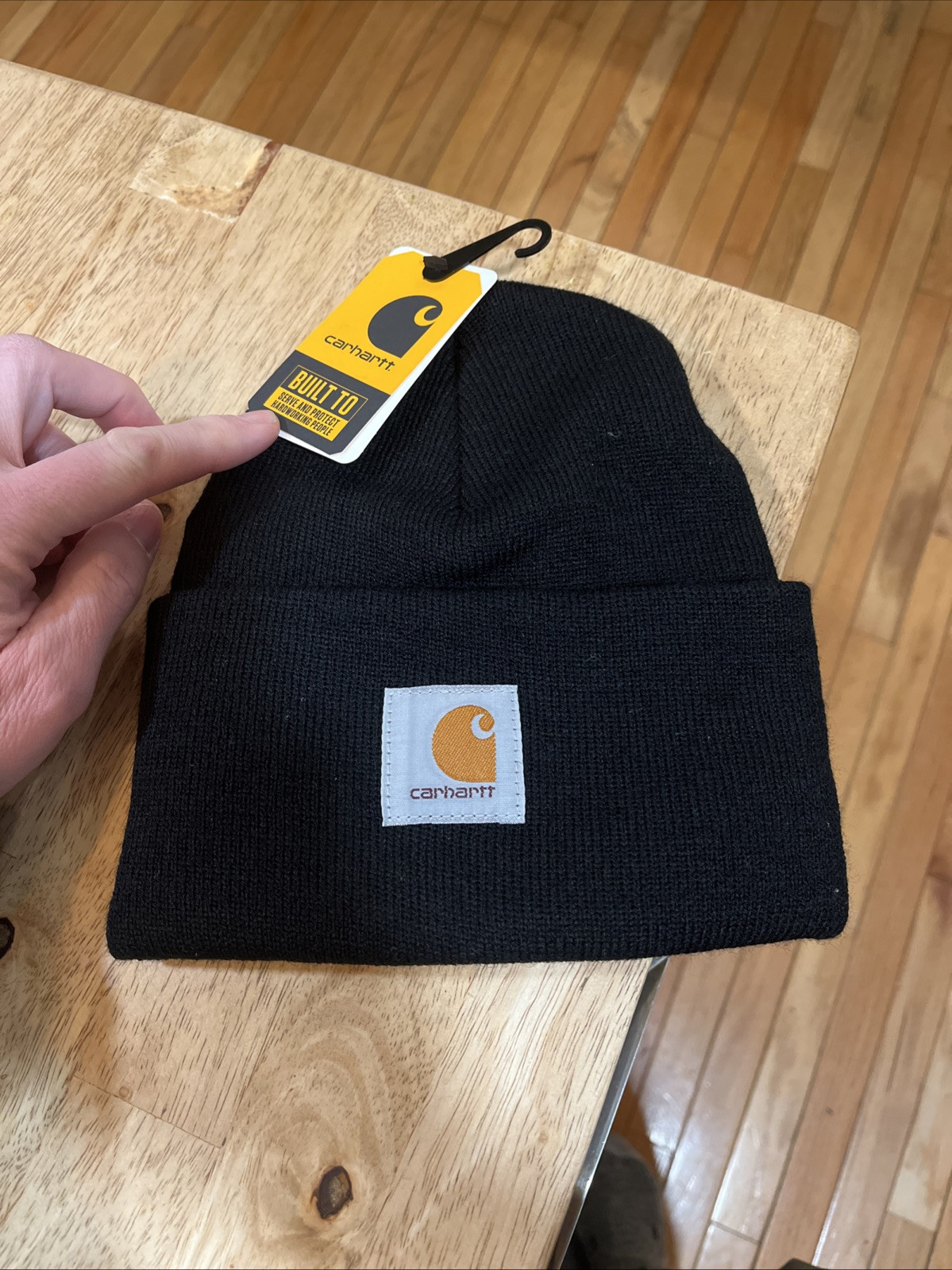 New - Carhartt Beanie Watchcap Watch Cap Knit Hat Winter A18 - Black