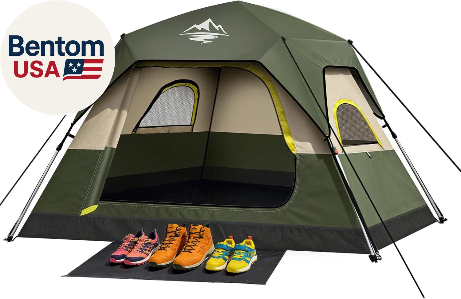Camping Tent 2/3/4 Person Instant Pop up Tents for Camping - 40S Automatic Easy