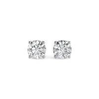 0.40-4Ctw Lab Grown Diamond Stud Earrings 14K Gold Round Cut 4 Prong Screw Back