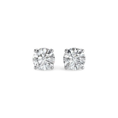 0.40-4Ctw Lab Grown Diamond Stud Earrings 14K Gold Round Cut 4 Prong Screw Back