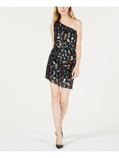 GUESS Womens Black Cheetah Print Mini Party Dress S