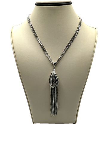 The Hadley Silver Plated Chain Lariat-20