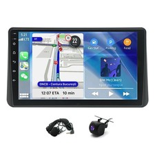 9 Inch Touch Screen Double Din Car Stereo Wireless Carplay Android 14 Bluetooth
