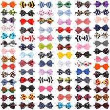 Bow Ties for Dogs, 80 Pack Dog Bowtie Collar, Adjustable Small Medium Pet Bow...